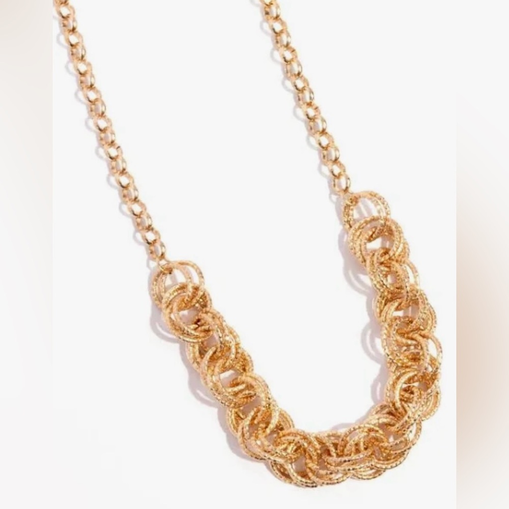 “Urban Acoustics” Gold Necklace & Earring Set - Picture 2 of 3